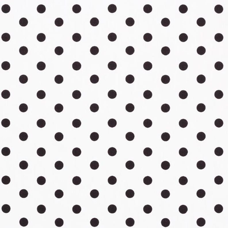 Popeline coton Grands pois – blanc/noir,  image number 1