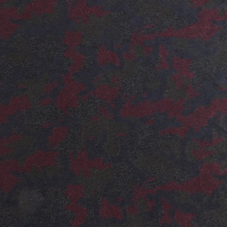 Tissu pour manteau Mélange de laine Camouflage – noir/merlot,  image number 1