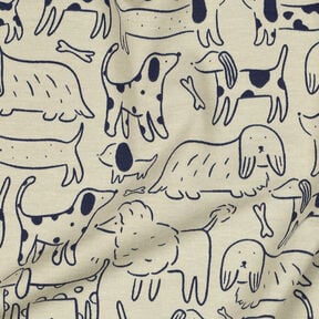 Jersey coton Chiens | by Poppy – anémone/bleu marine, 