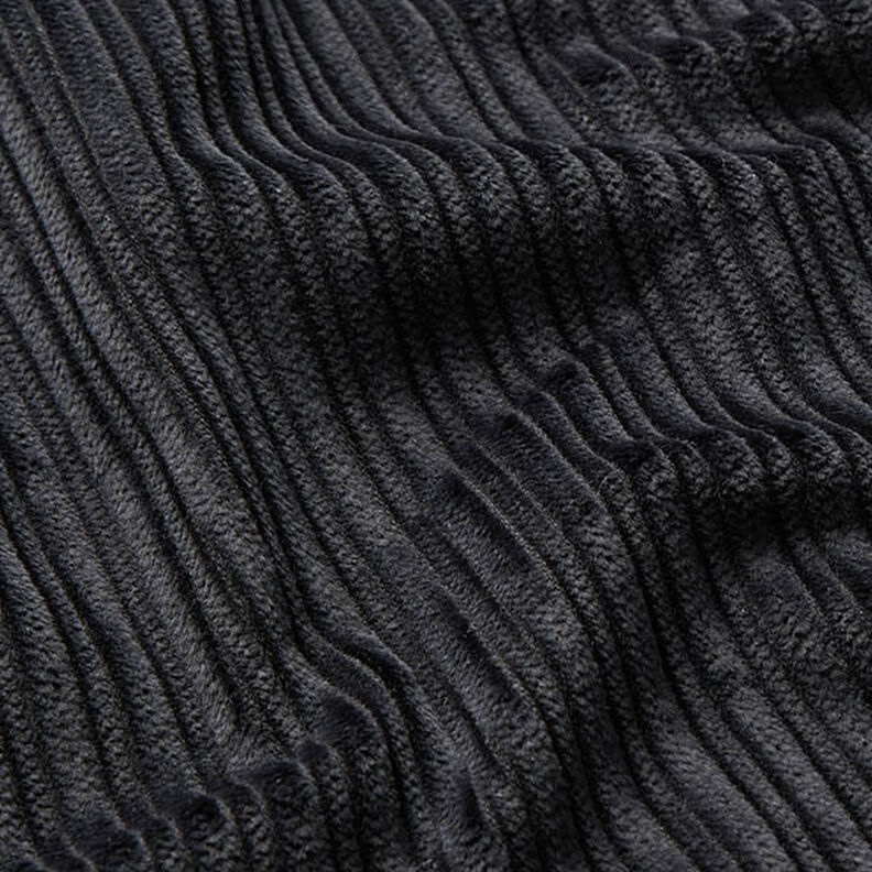 Velours fantaisie à côtes larges et étroites – noir,  image number 2