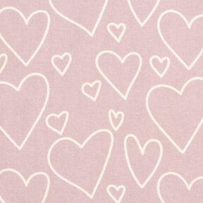 Jersey coton Herzen &ndash; rose, 