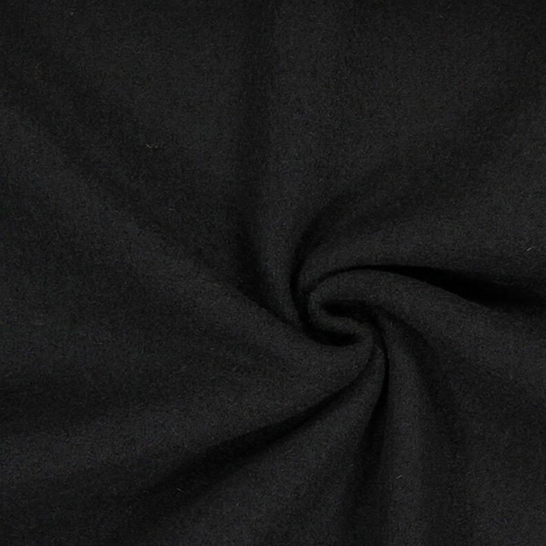 Loden de laine foulé – noir,  image number 1