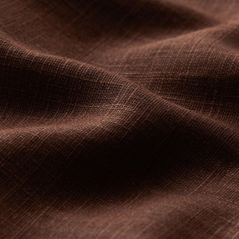 Tissu de lin en ramie mélangée medium – marron foncé,  image number 2