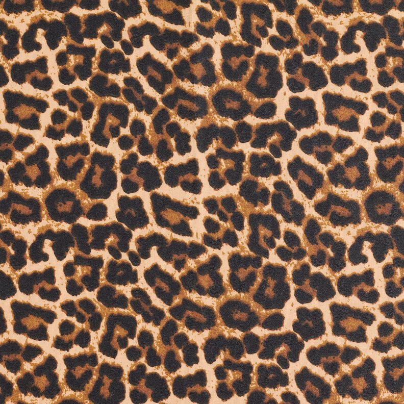 Coton enduit Délicat motif léopard – marron/noir, image number 1