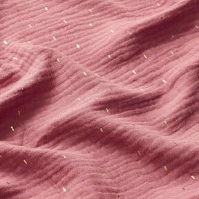 Mousseline imprimé feuille Rectangle | by Poppy – vieux rose, 