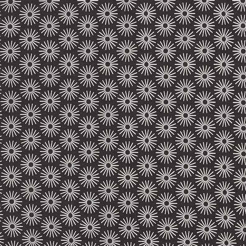 Jersey de coton faire briller les fleurs – noir,  image number 1