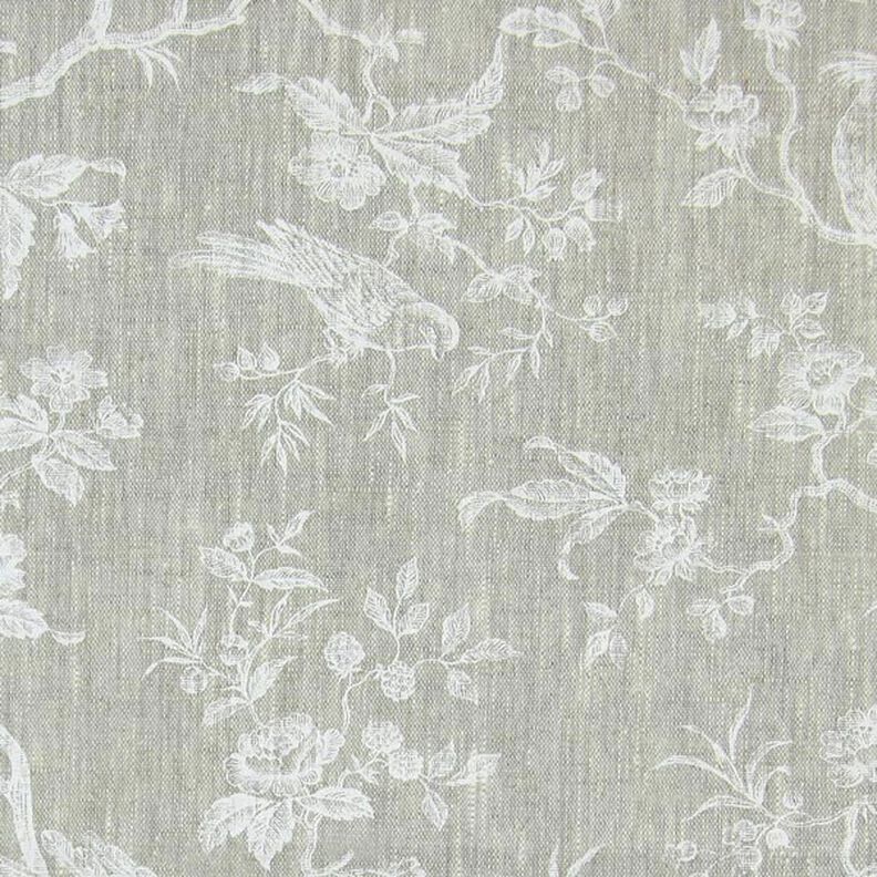 Lin de décoration Oiseaux – blanc,  image number 1
