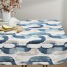 Tissu de décoration Semi-panama chaîne abstraite – ivoire/bleu,  thumbnail number 8