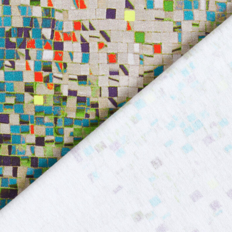 GOTS Jersey coton Mosaïques éparpillées | TCC x LOOKS by Wolfgang Joop – vert pomme/beige foncé,  image number 6