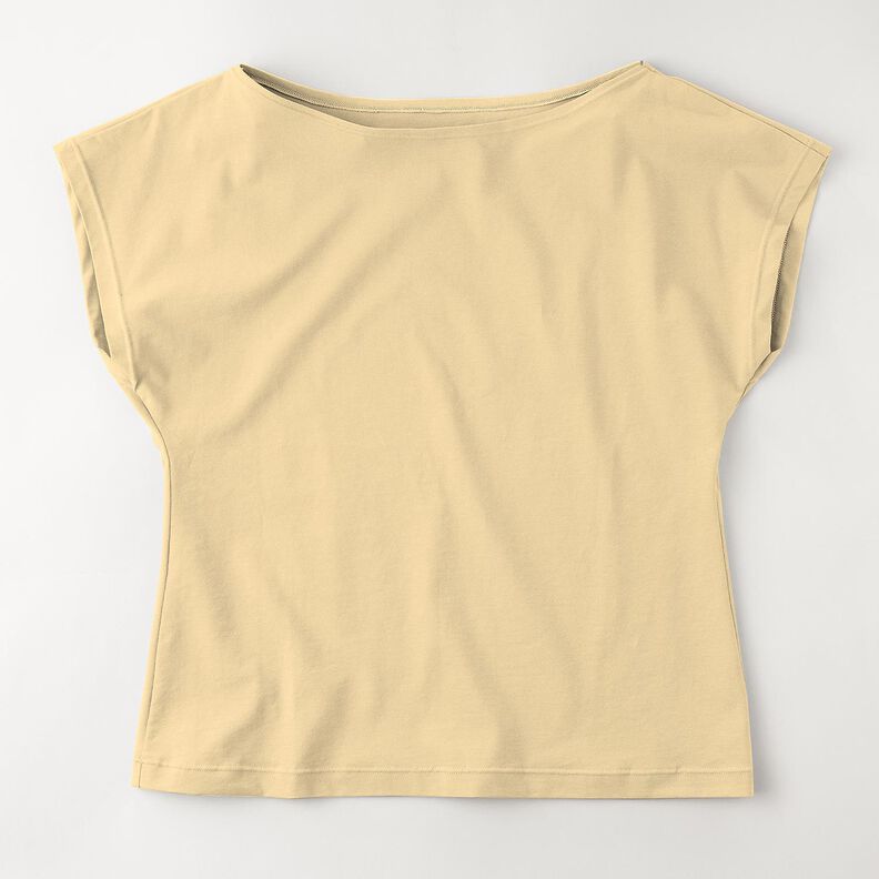 Jersey coton Medium uni – jaune vanille, image number 12