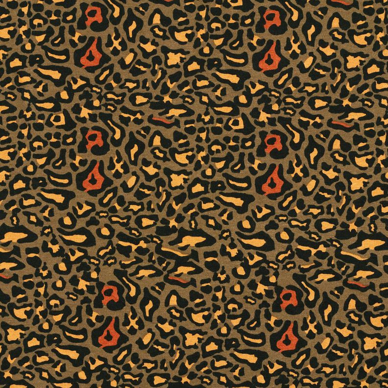 Jersey viscose Motif léopard – dune/jaune curry,  image number 1
