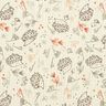 Tissu double gaze de coton Hérissons et plantes de la forêt – écru,  thumbnail number 1