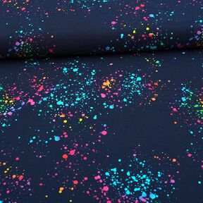 Jersey coton Taches de peinture colorées | Glitzerpüppi – bleu marine/mélange de couleurs, 