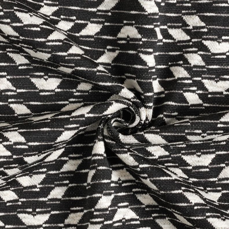 Maille jacquard à motif géométrique – noir/blanc, image number 4