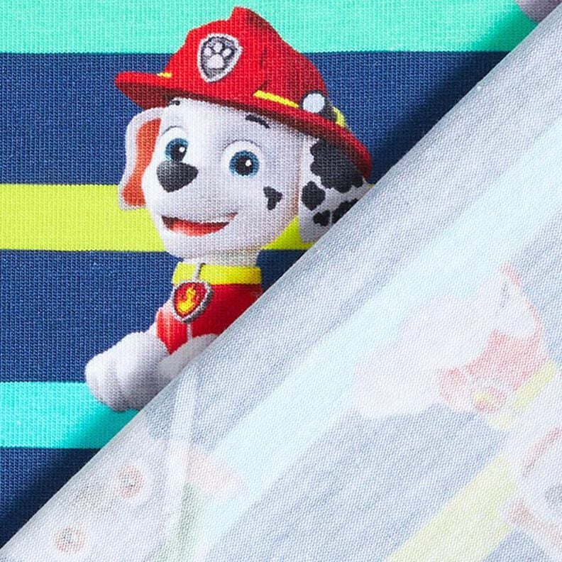 Jersey coton Tissu sous licence Pat' Patrouille à rayures | Viacom – bleu marine,  image number 4