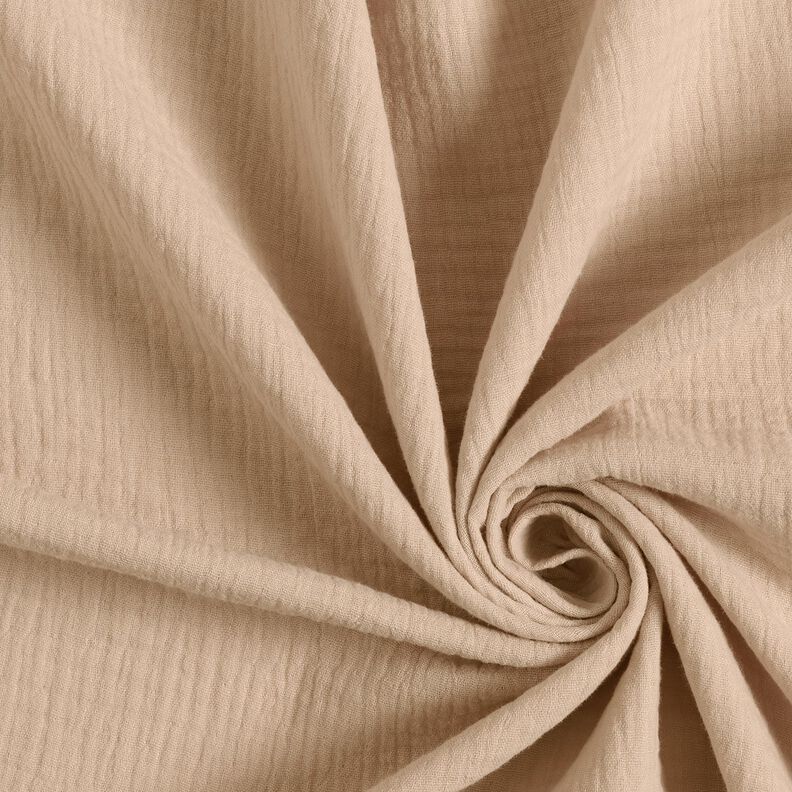 Tissu double gaze de coton – beige foncé, image number 1