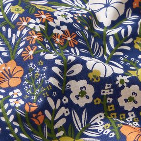 Tissu en coton Cretonne Petites fleurs – indigo, 