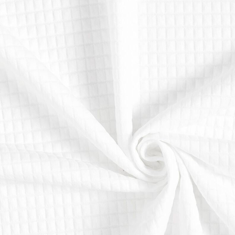 Jersey matelassé à carreaux – blanc, image number 3