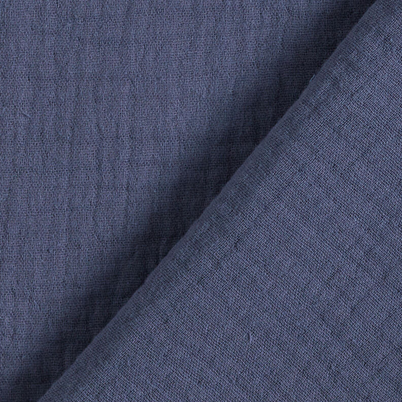 Tissu double gaze de coton – bleu jean,  image number 4