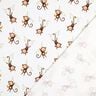 GOTS Jersey coton singes dans la jungle Impression numérique | Poppy Fabrics – blanc/marron foncé,  thumbnail number 3