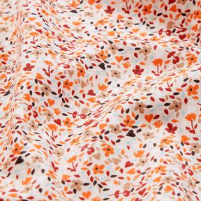 Tissu en coton Cretonne fleurs éparpillées – rosé/orange pêche,  Tissu en coton Cretonne fleurs éparpillées – rosé/orange pêche,