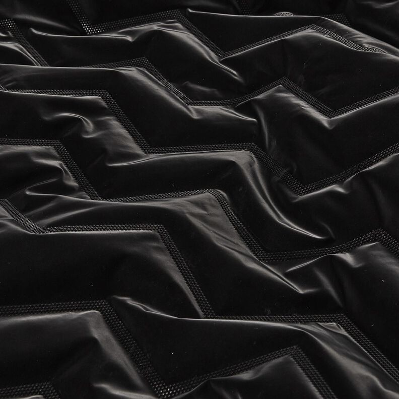 Tissu matelassé Tissu peau de pêche à chevrons | Katia Fabrics – noir,  image number 7