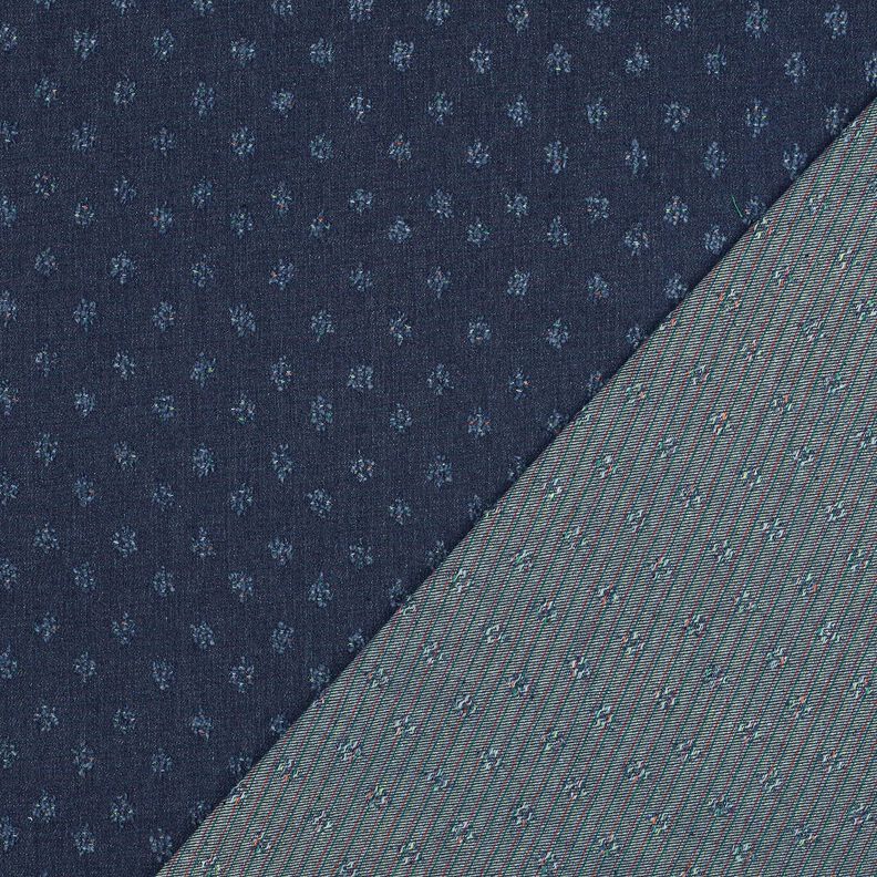 Mélange coton et denim dobby – bleu nuit, image number 4