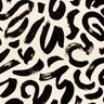 Jersey viscose Coups de pinceau abstraits – crème/noir,  thumbnail number 5