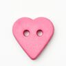 Bouton coeur [Ø 15 mm] – rose vif,  thumbnail number 1