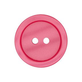 Bouton plastique 2 trous Basic - rose vif, 