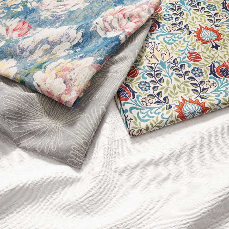 Tissu de décoration Jacquard losanges décoratifs 275 cm – blanc, image number 5