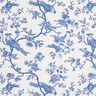 Tissu en coton Cretonne Oiseaux – bleu roi/écru,  thumbnail number 1
