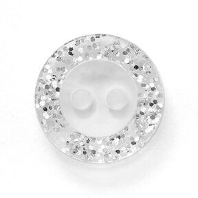 Bouton pailleté 2 trous [ Ø13 mm ] – écru, 