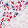 Jersey coton Impression numérique fleurs d'été – blanc/rose intense,  thumbnail number 4