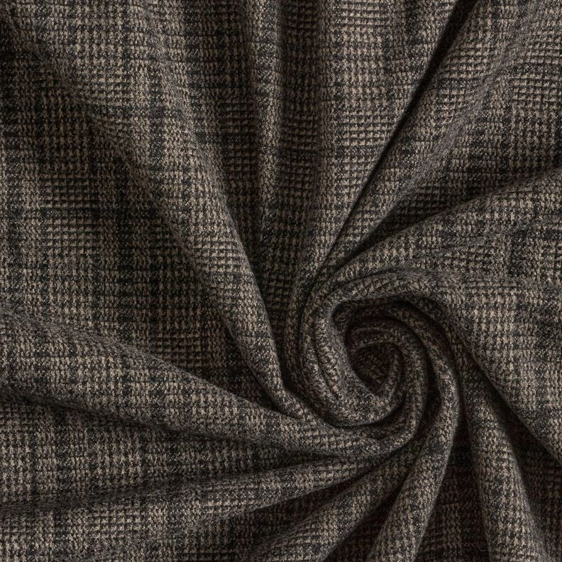 Maille pour manteau stretch Prince de Galles – marron clair/anthracite,  image number 3