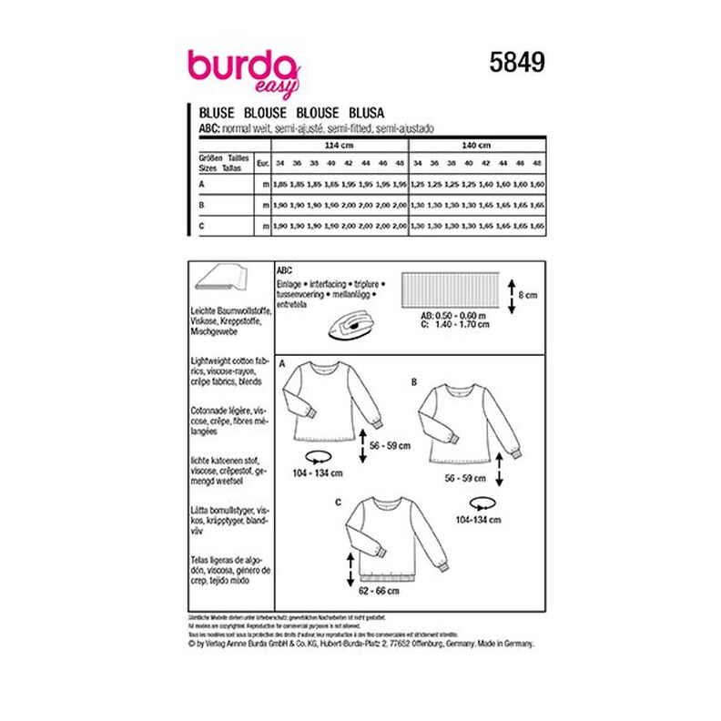 Chemisier | Burda 5849 | 34-48,  image number 12