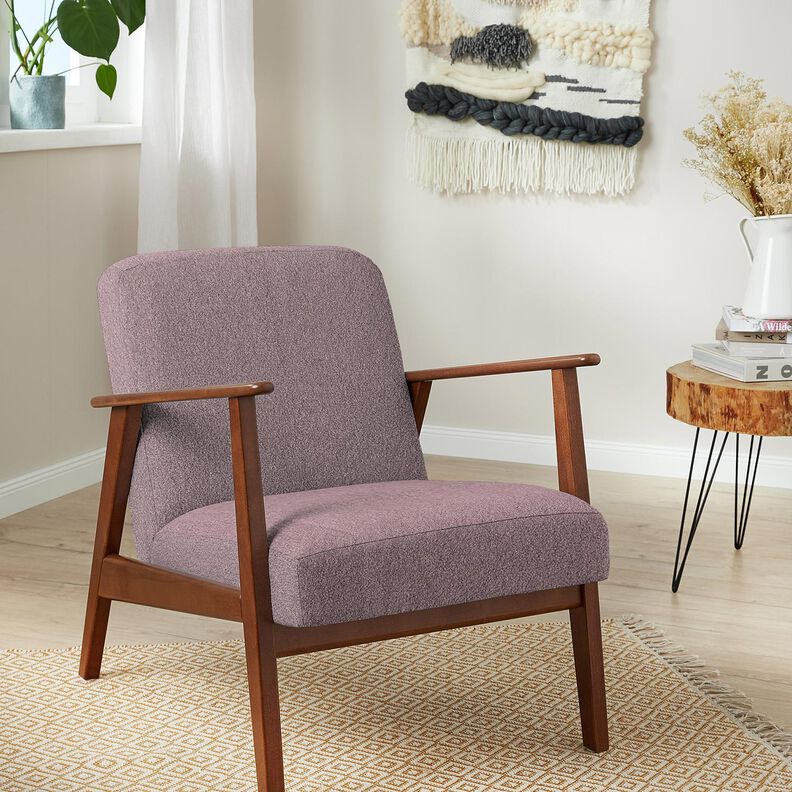 Tissu de revêtement Aspect peau de mouton – gris mauve, image number 6