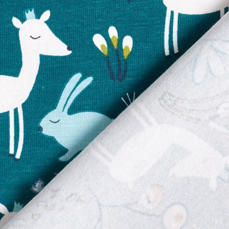 Jersey coton Lapin & Biche – pétrole,  image number 5