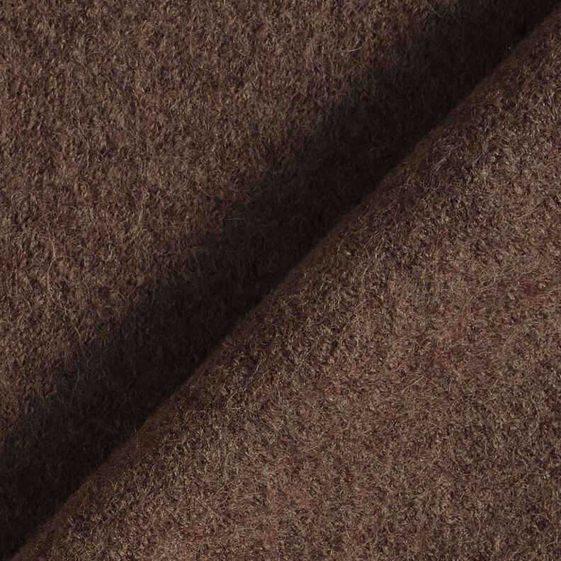 Loden de laine foulé Chiné – marron foncé, image number 3