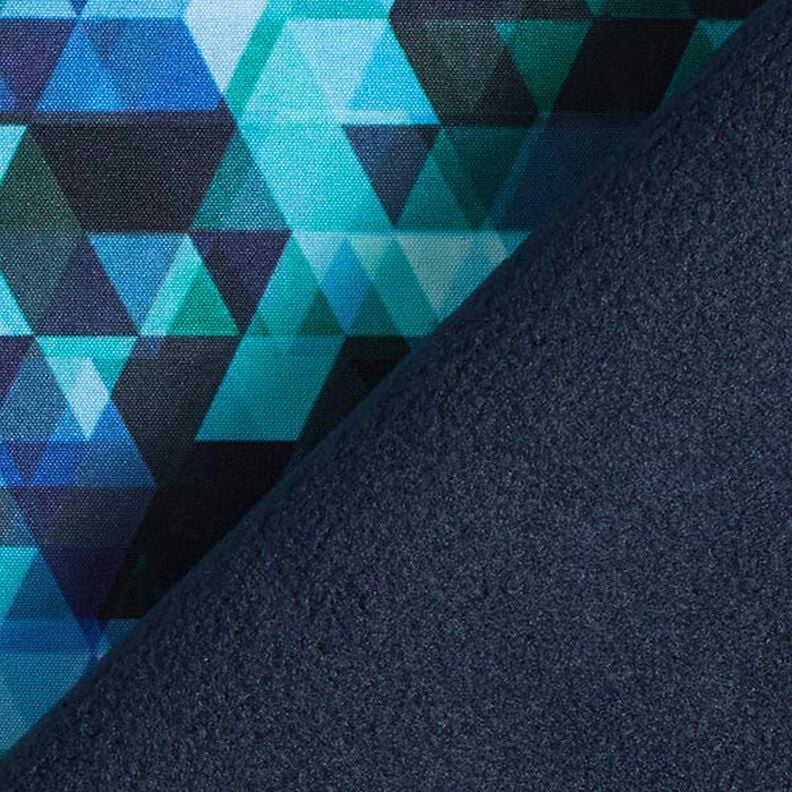 Softshell Triangles multicolores Impression numérique – bleu nuit/turquoise,  image number 5