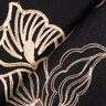 Tissu en viscose avec broderie de lys, noir &ndash; noir/cr&egrave;me,  thumbnail number 4