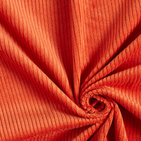 Velours côtelé large prélavé Uni – orange, 