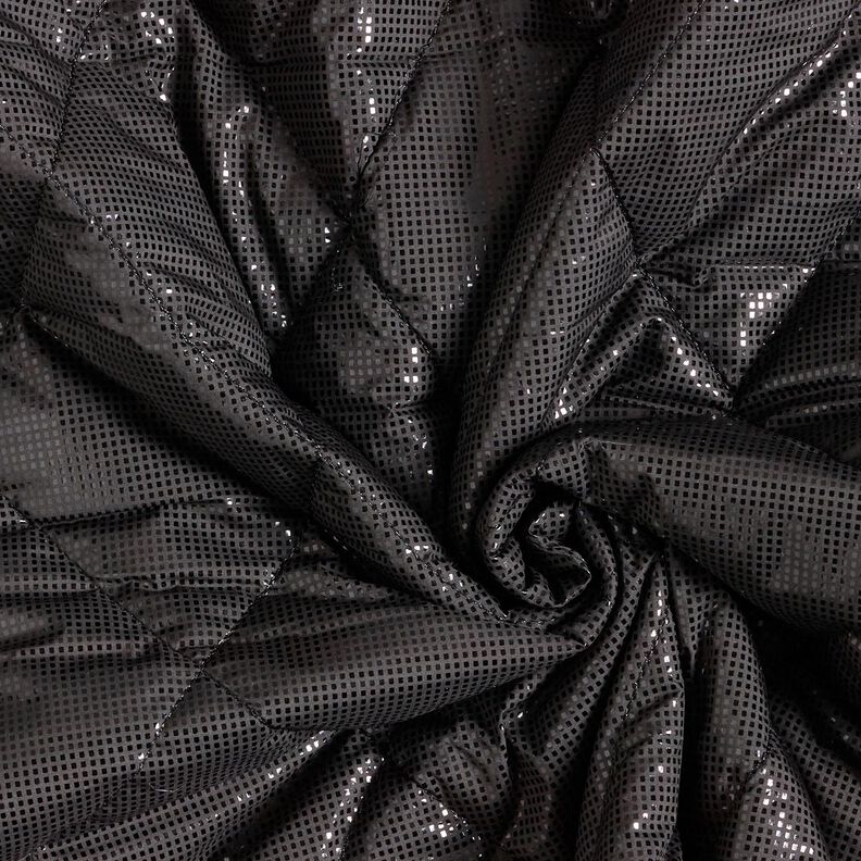 Tissu matelassé Losanges légèrement brillants – noir,  image number 3