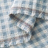 Tissu en coton à carreaux structurés – blanc/bleu clair,  thumbnail number 3