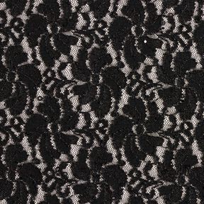 Dentelle avec fleurs pailletées – noir, 