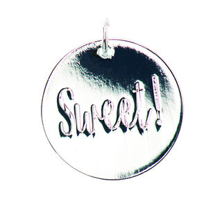 Pendentif Sweet [Ø17 mm] | Rico Design – argent métallique, 