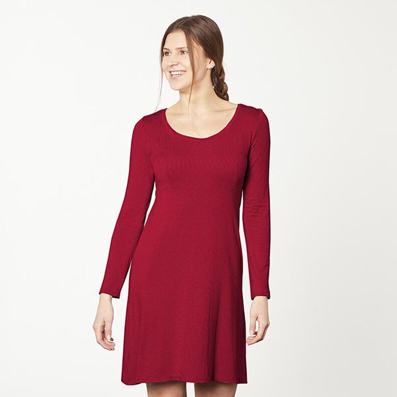 GOTS Jersey coton | Tula – rouge bordeaux,  image number 5