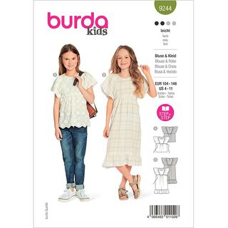 Robe / Chemisier  | Burda 9244 | 104-146, 