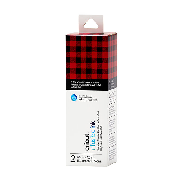 Feuilles de transfert Cricut Joy Infusible Ink  - 2 feuilles [ 11,4 x 30,5 cm ] – rouge/noir,  image number 1