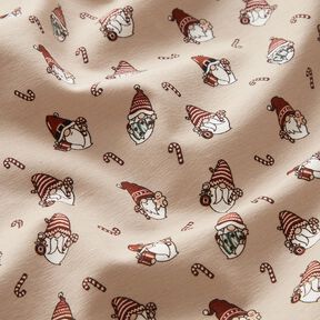 Jersey coton Têtes de lutins – amande, 